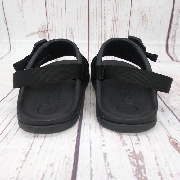 Chaco Sandals Chillos Sport Slingback Flats Black Open Toe Strappy Women's 8 - Picture 6 of 9